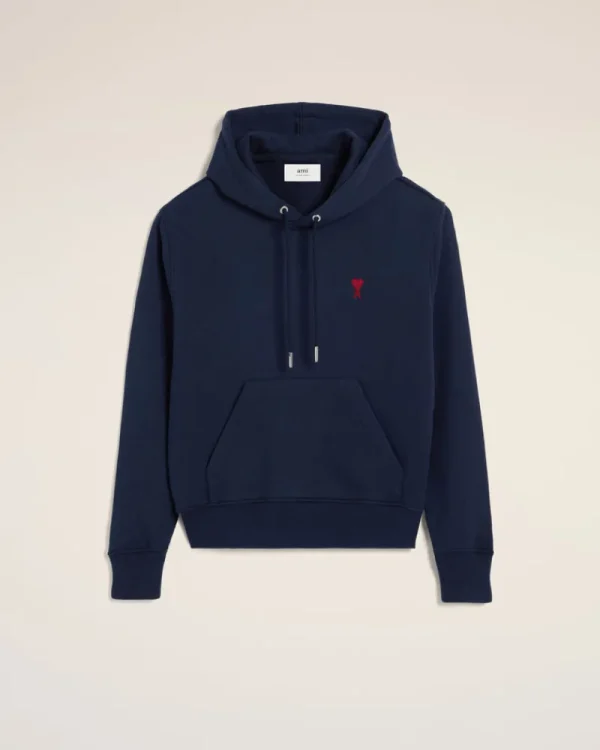 Outlet Navy Cotton Ami de Coeur Hoodie Women Sweatshirts & Hoodies | Ami De Coeur