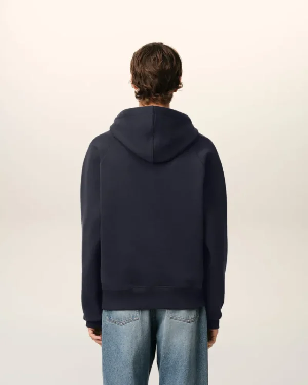 Flash Sale Navy Cotton Hoodie With Patch Women Sweatshirts & Hoodies | Ami De Coeur