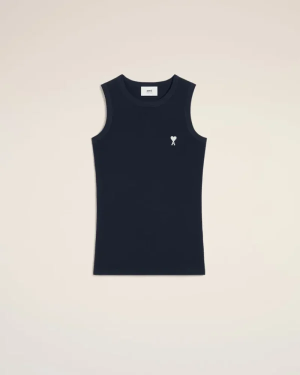 Cheap Navy Cotton Rib Ami de Coeur Tanktop T-shirts & Polos | Ami De Coeur