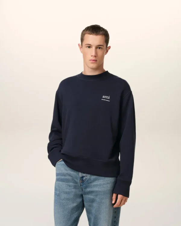 Best Sale Navy Cotton Sweatshirt Sweatshirts & Hoodies