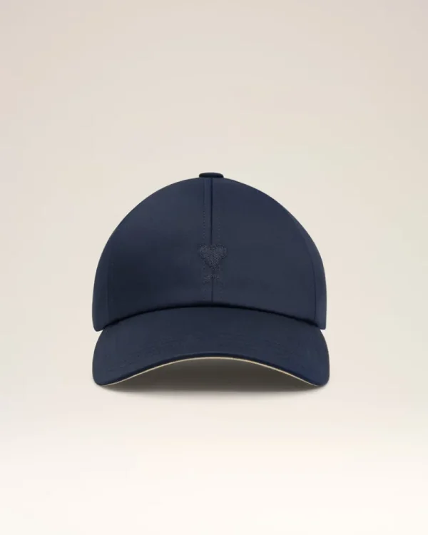 Fashion Navy Cotton Tonal Ami de Coeur Embroidery Cap Women Caps | Ami De Coeur