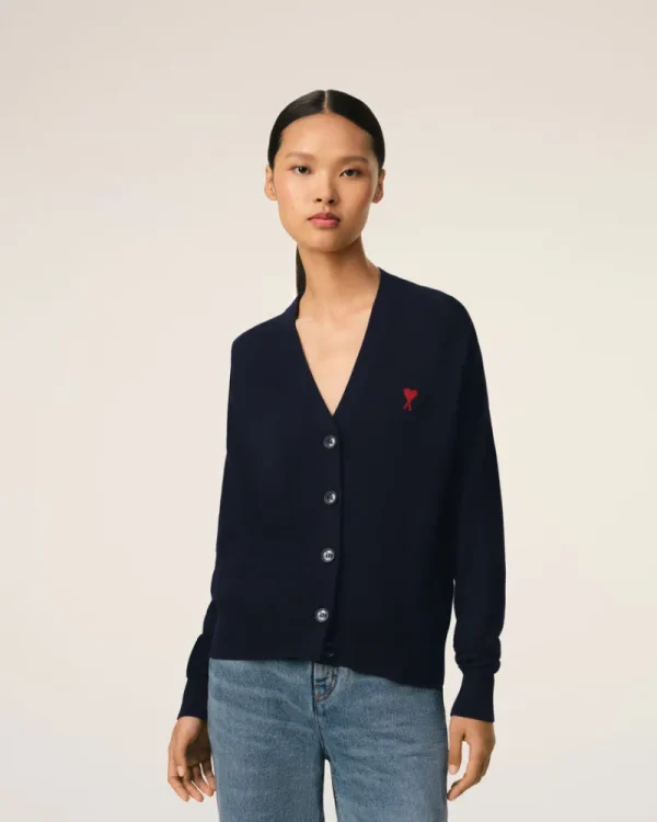 Clearance Navy Wool Ami de Coeur Cardigan Women Sweaters & Cardigans | Ami De Coeur