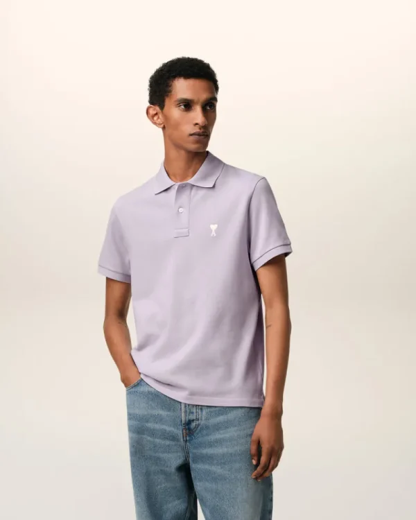 Shop Purple Cotton Ami de Coeur Polo Shirt T-shirts & Polos | Ami De Coeur