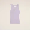 Cheap Purple Cotton Rib Ami de Coeur Tanktop Women T-shirts & Tops | Ami De Coeur