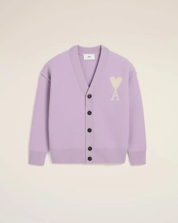 Sale Purple Wool Ami de Coeur Cardigan Women Sweaters & Cardigans | Ami De Coeur