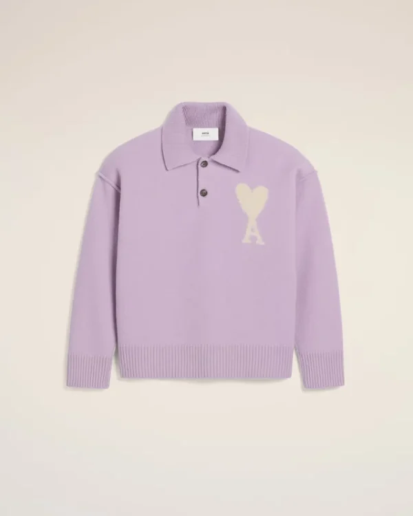 Store Purple Wool Ami de Coeur Polo Women Sweaters & Cardigans | Ami De Coeur