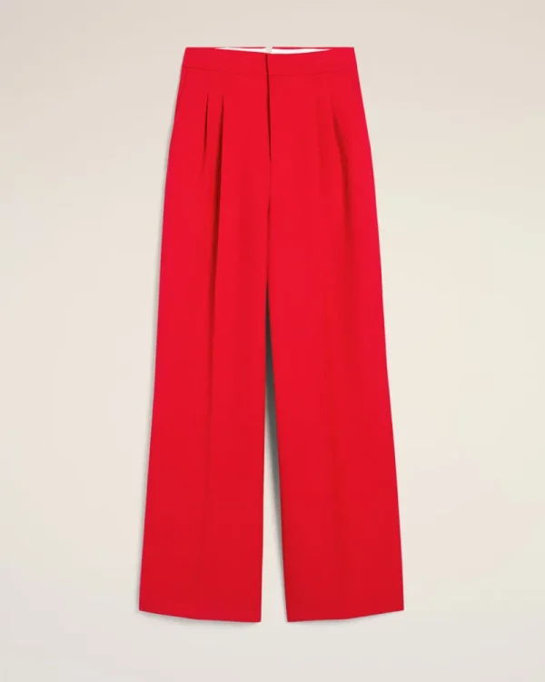 Best Red Wool High Waist Large Trousers Women Denim | Trousers