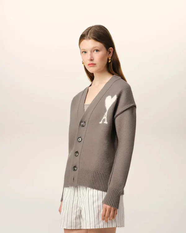 Fashion Taupe Wool Ami de Coeur Cardigan Women Sweaters & Cardigans | Ami De Coeur