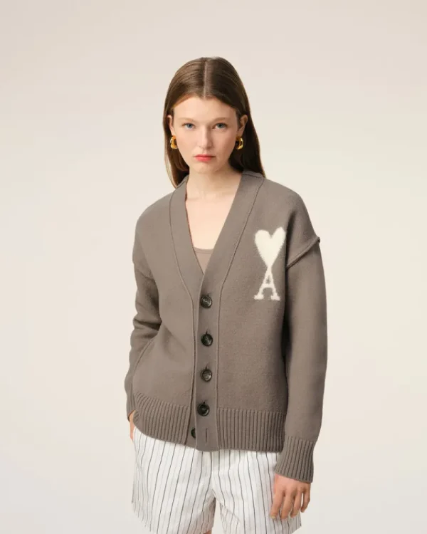 Fashion Taupe Wool Ami de Coeur Cardigan Women Sweaters & Cardigans | Ami De Coeur