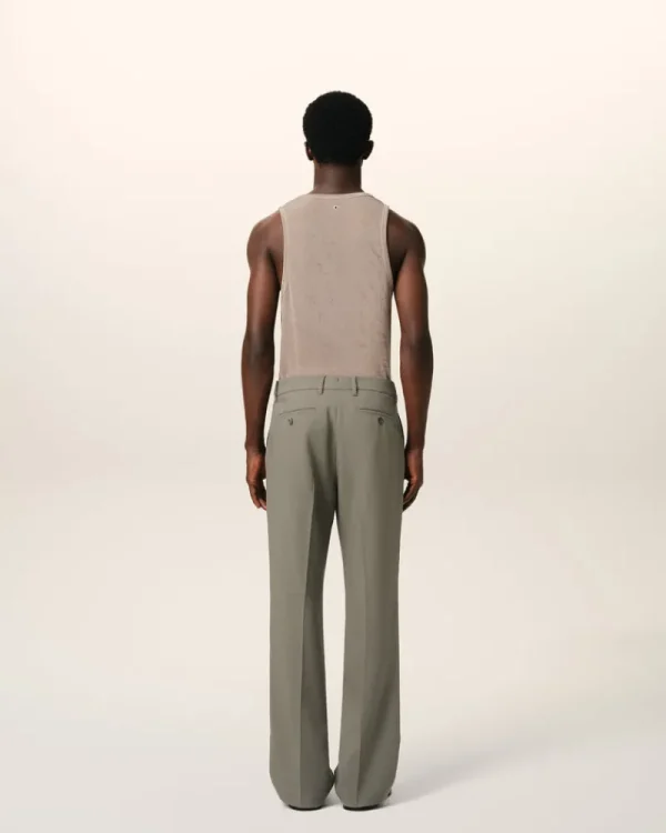 Discount Taupe Wool Straight Fit Trousers Tailoring | Trousers