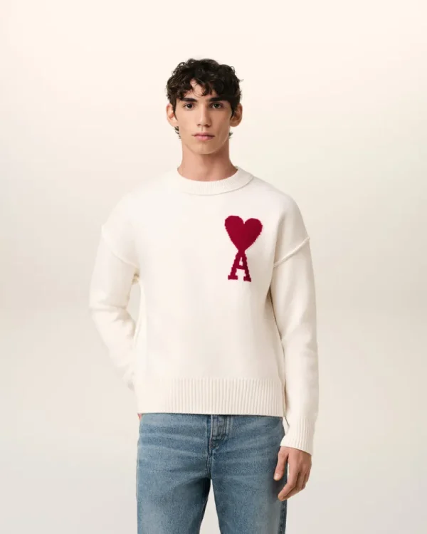 Shop White Wool Ami de Coeur Sweater Women Sweaters & Cardigans | Ami De Coeur