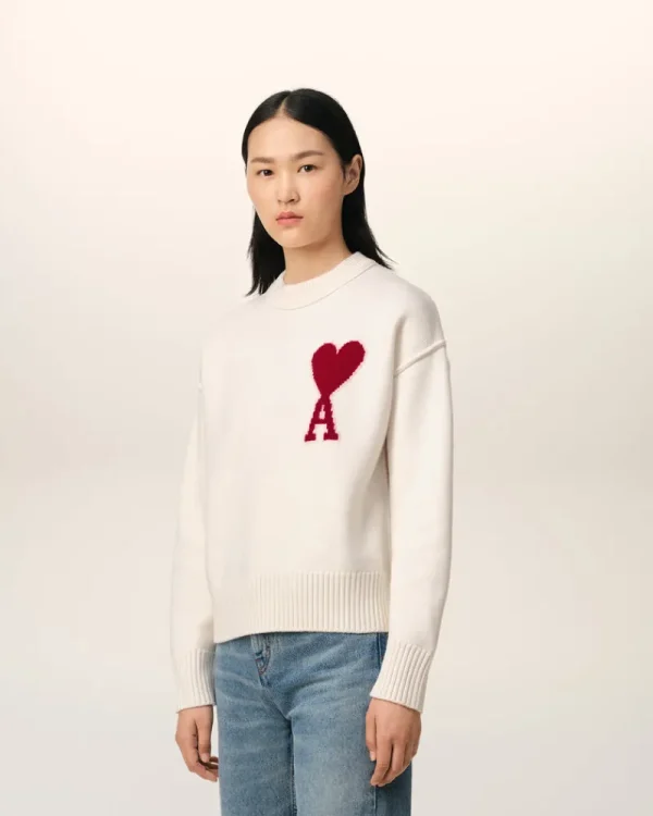 Shop White Wool Ami de Coeur Sweater Women Sweaters & Cardigans | Ami De Coeur