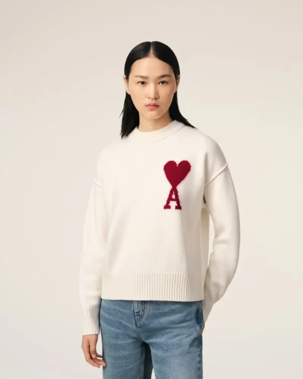 Shop White Wool Ami de Coeur Sweater Women Sweaters & Cardigans | Ami De Coeur