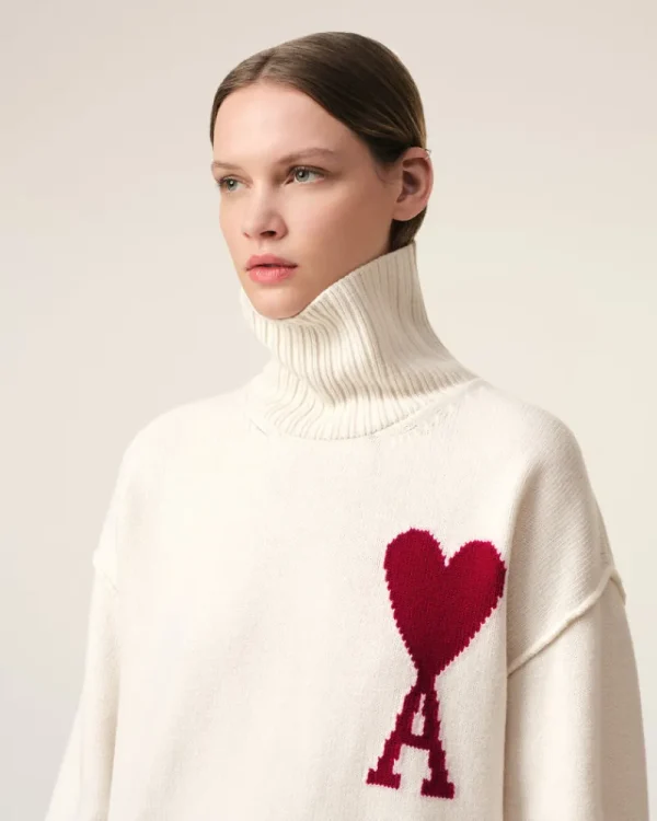 Clearance White Wool Ami de Coeur Sweater Women Sweaters & Cardigans | Ami De Coeur