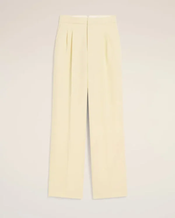 Clearance Yellow Wool High Waist Large Trousers Women Denim | Trousers